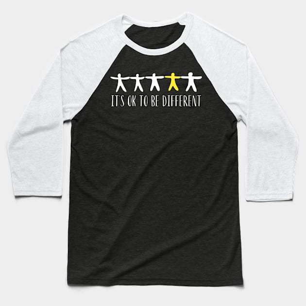 It's Ok To Be Different Autism Gift Autism Awareness Month Baseball T-Shirt by Arts-lf